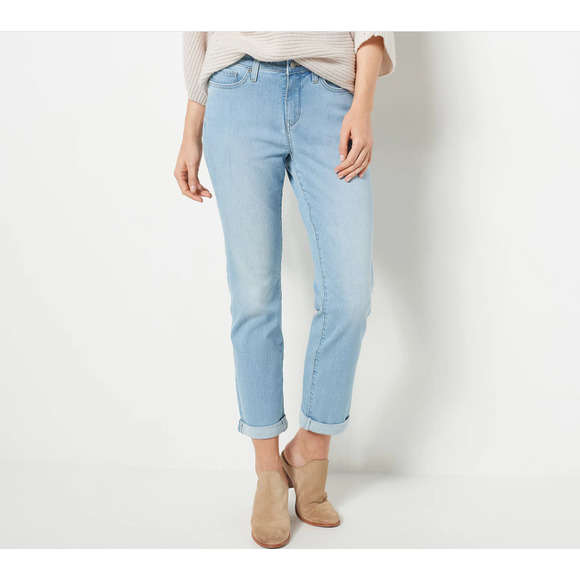 NWT $114 NYDJ Sheri Cuffed Slim Leg Ankle Jeans in Northstar - Picture 2 of 4
